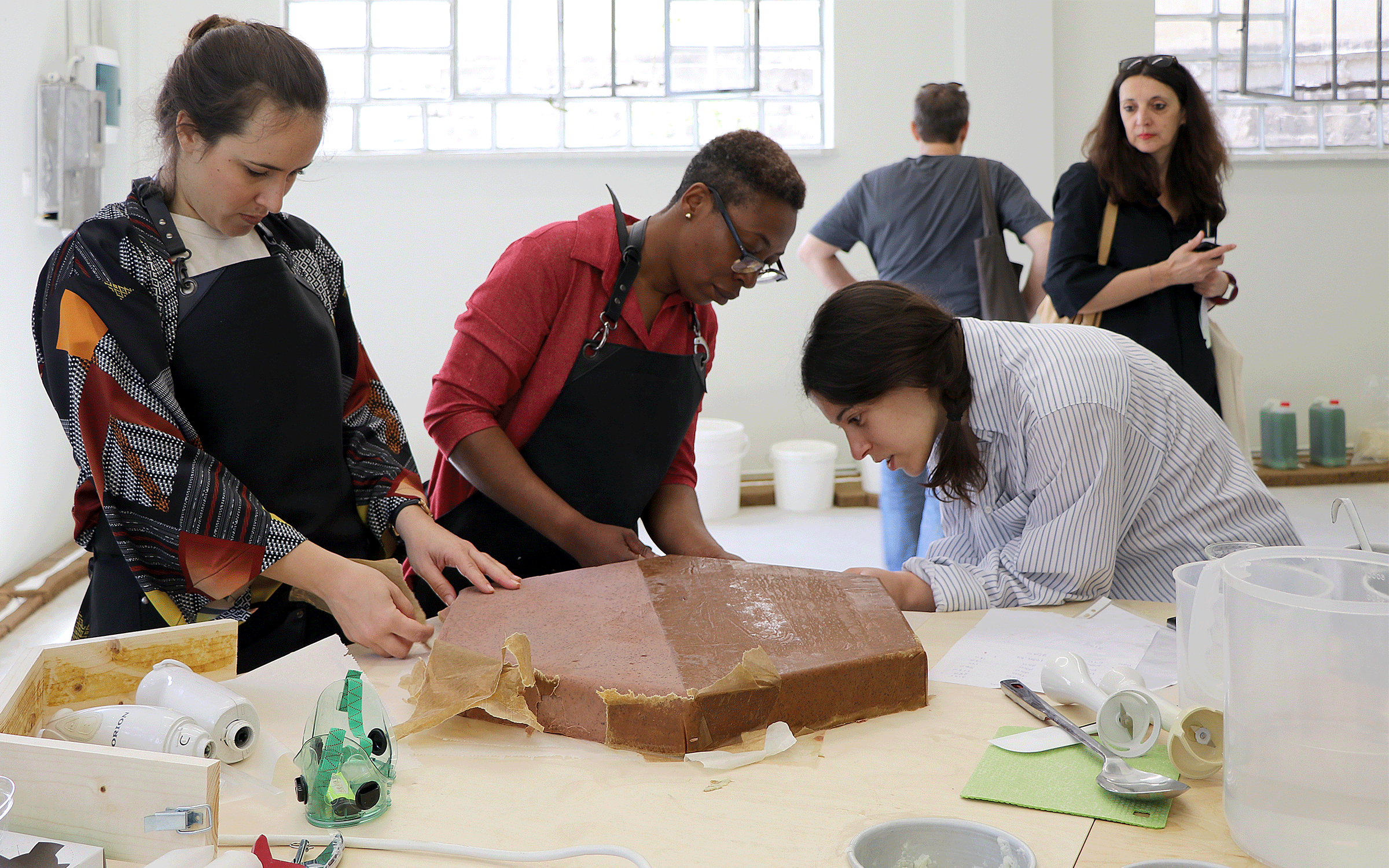  Installation view of Otobong Nkanga, The Workstation, Carved to Flow, Athens, Greece, 2017. Photograph by Wim van Dongen. Courtesy of the artist. 