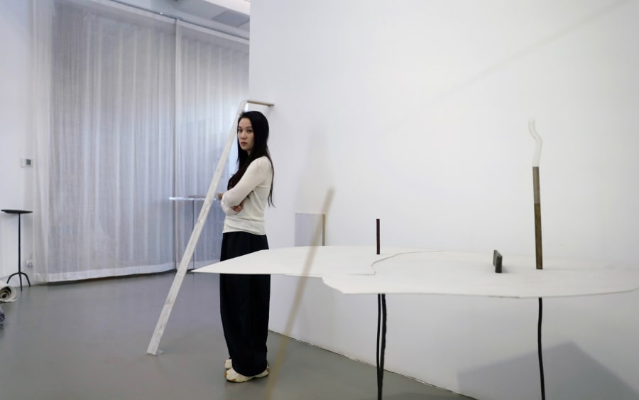 In the studio with Hu Xiaoyuan